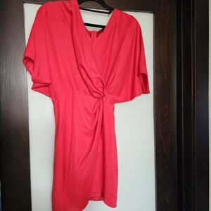 Marciano Red Draped Dress